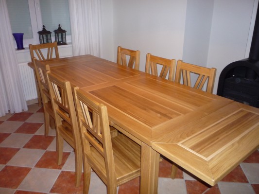 Tölgy asztal székekkel/3